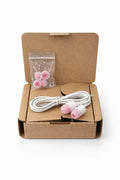Boxed White/Pink Earphones